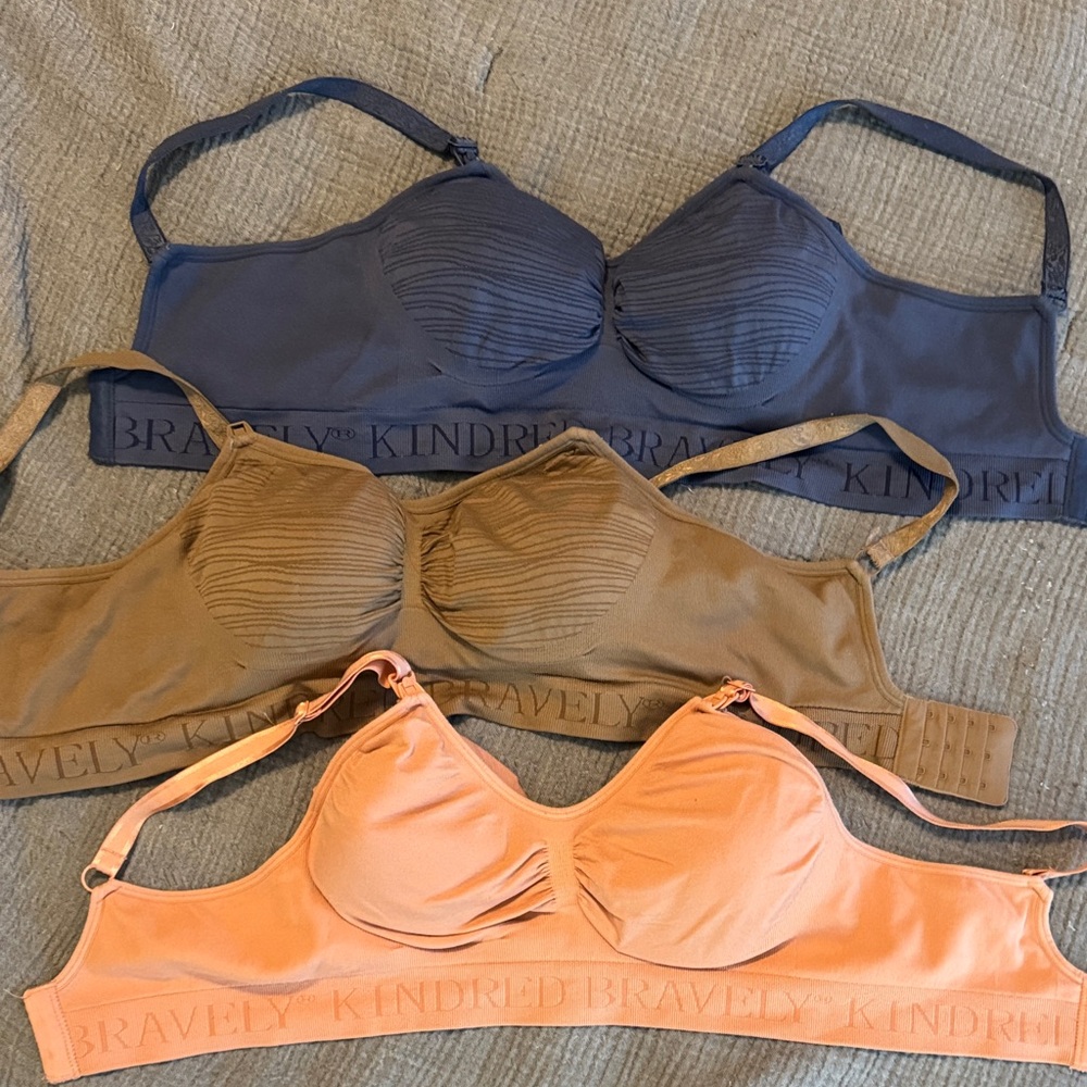 Kindred Bravely sublime pumping & nursing bras- Navy, Latte, coral
